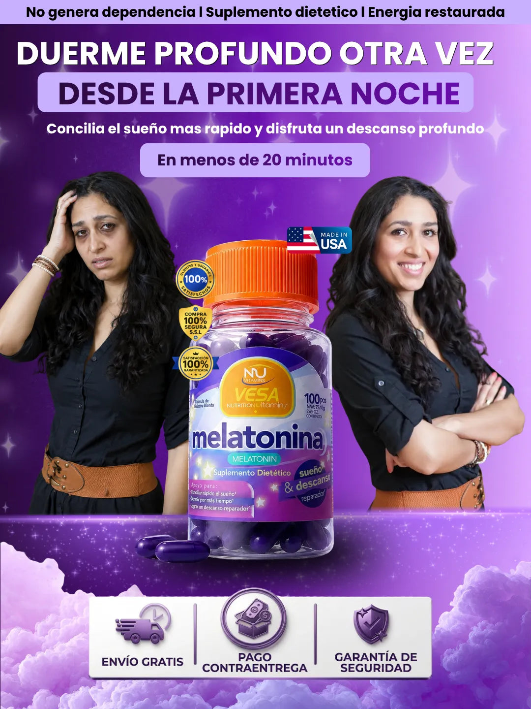 100 Capsulas Melatonina Vesa