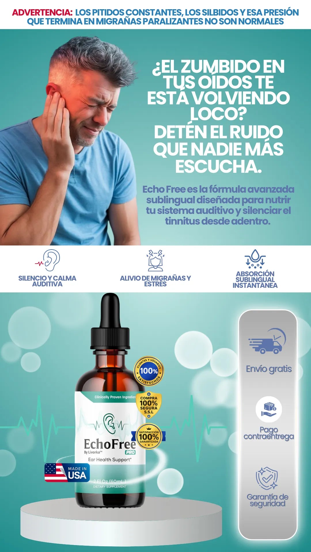 Echo Free | Limpia tus canales auditivos, repara y agudiza tu oído