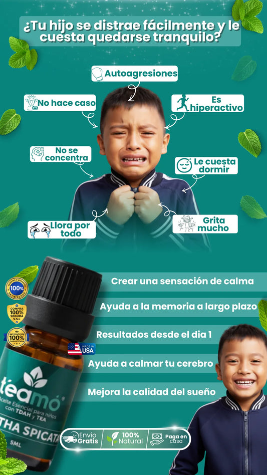 Aceite esencial natural para TDAH y Autismo | TEAmo