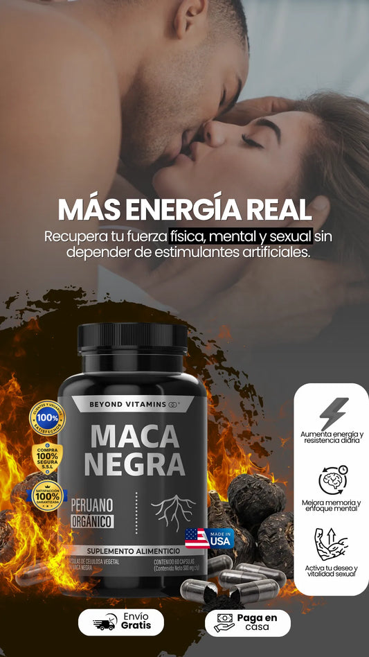 MACA NEGRA | mejorar la energía, el rendimiento físico y la vitalidad sexual.