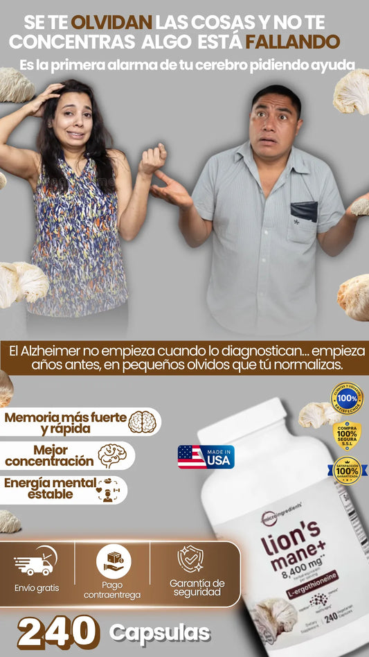 Melena de León | Detiene el Envejecimiento Cerebral