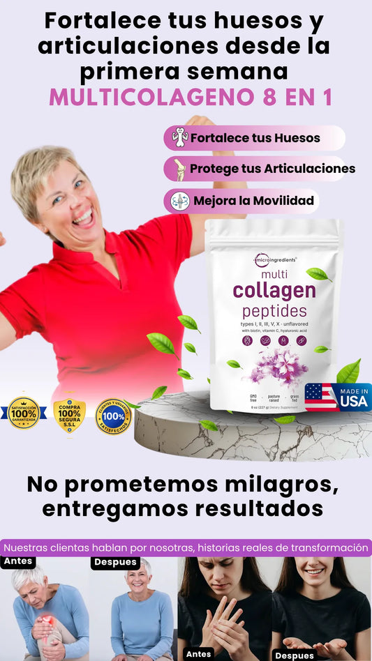 Multicolágeno 8 en 1 | Fortalece tus huesos y protege tus articulaciones