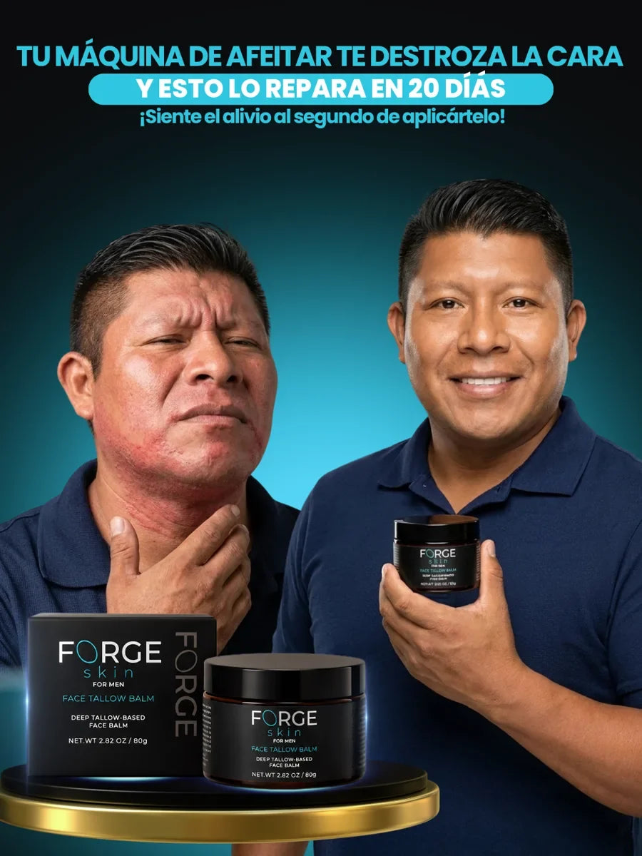 FORGE SKIN Face Tallow Balm 80 g | Bálsamo de sebo de res para el hombre que se afeita