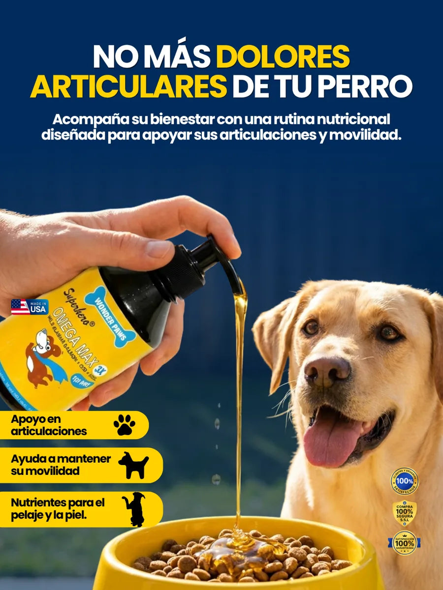Omega Max 3X | Adiós al dolor articular de tu perro