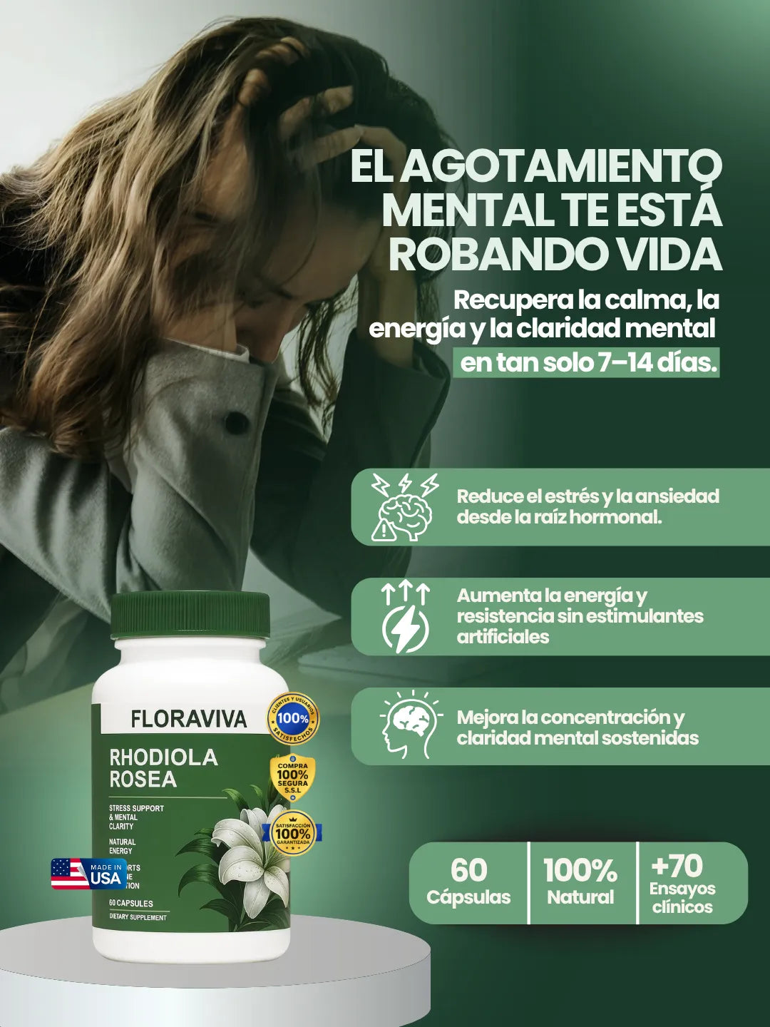 Rhodiola Rosea | No más Estrés ni Ansiedad